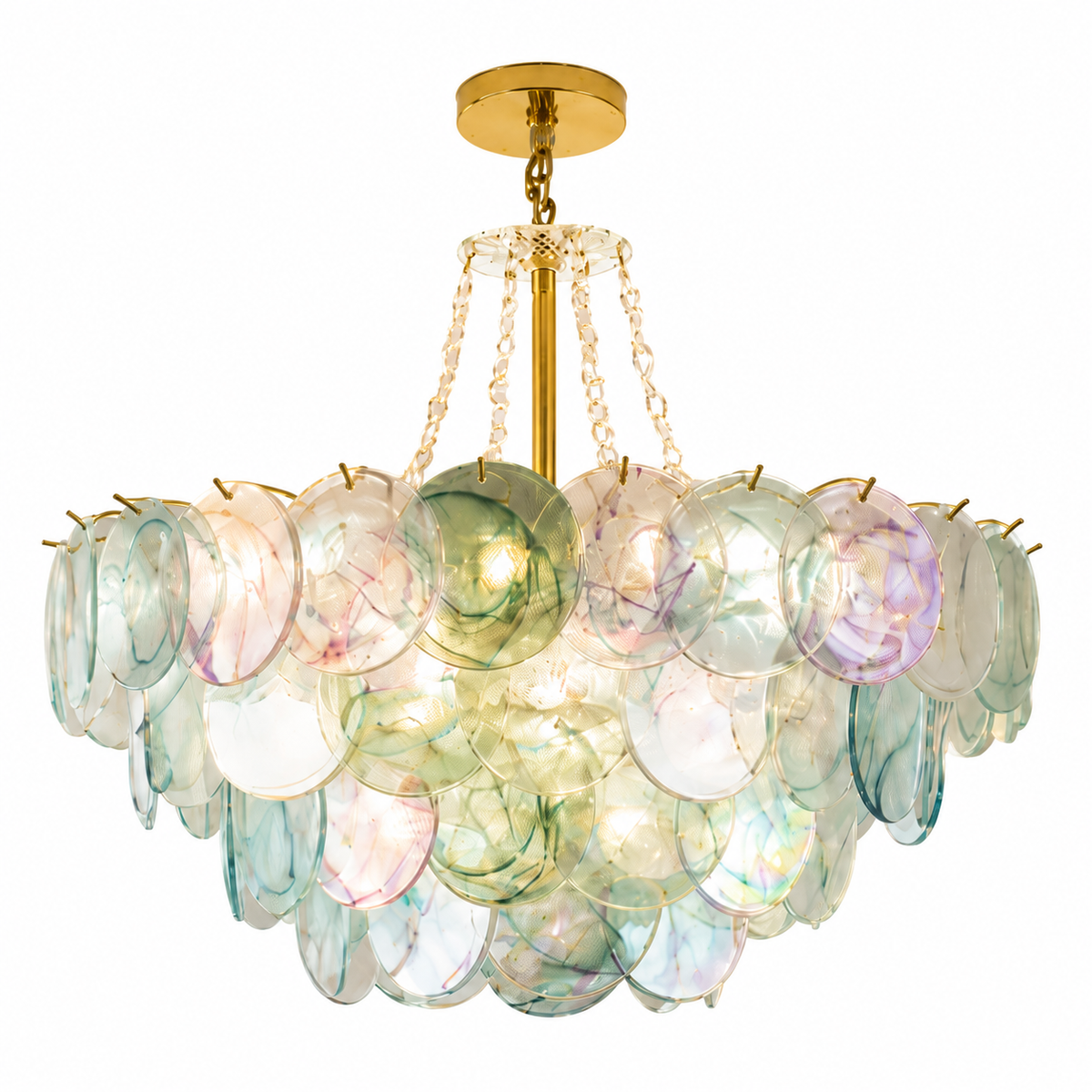 Lustre en verre design Chaumont, salon moderne