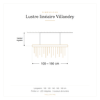 Lustre en cristal linéaire – Villandry